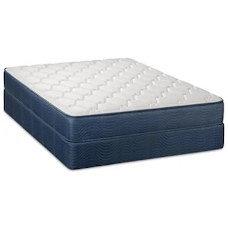Queen 12" Two Sided Plush Mattress and Wood Foundation